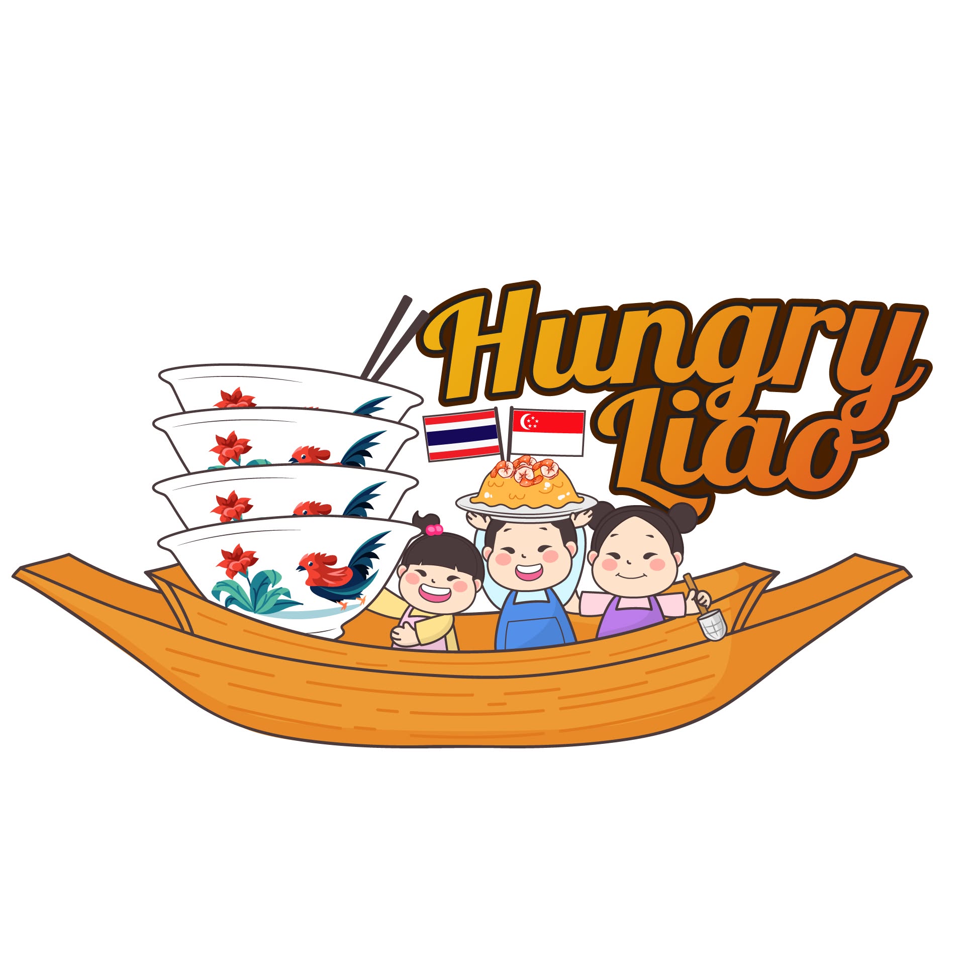 Hungryliao Thai Food Logo Image