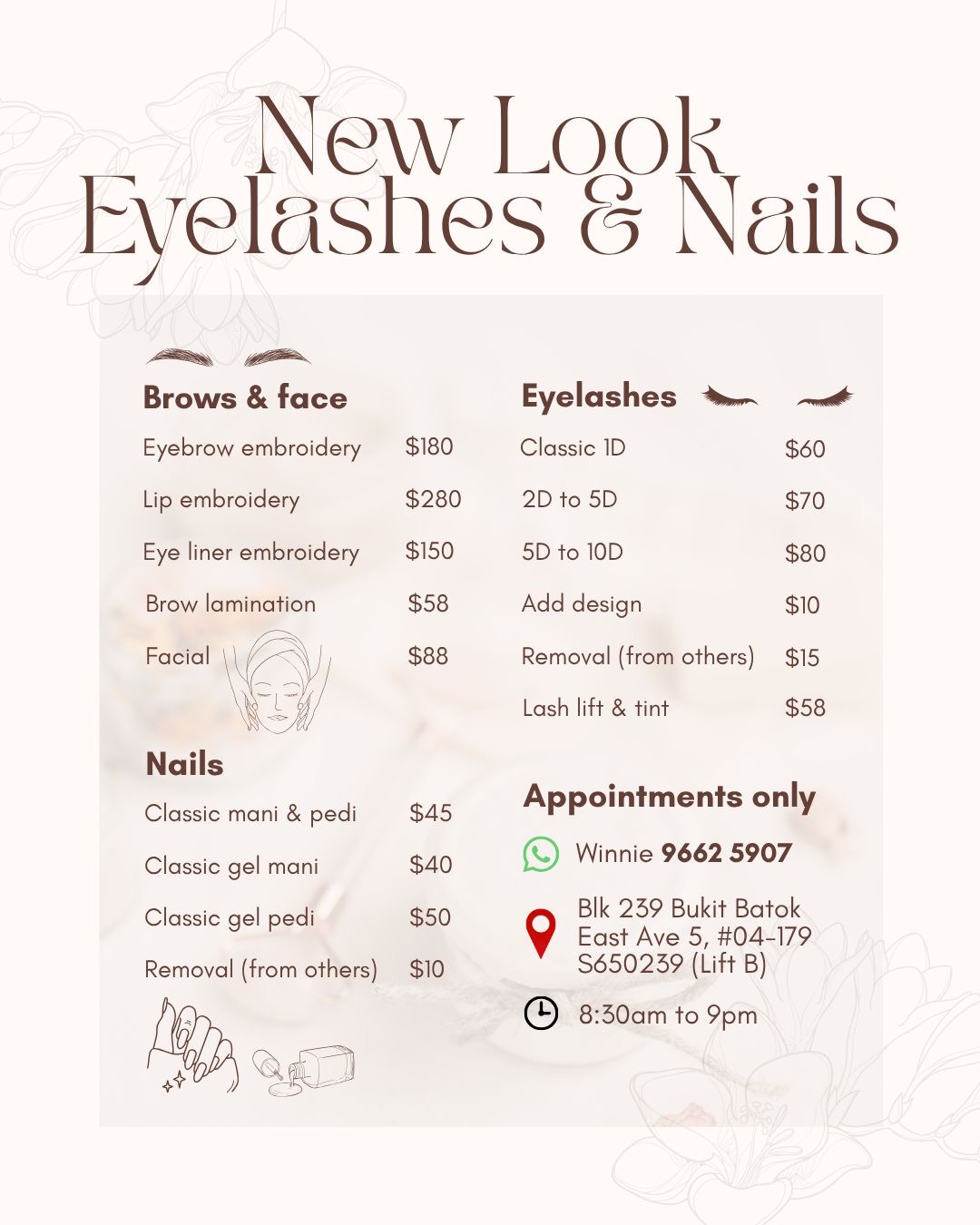 NEW LOOK Eyelashes and Nails